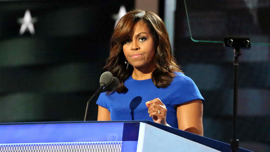 Former First Lady Michelle Obama speaking at Democratic National Convention in Philadelphia, July 25, 2016