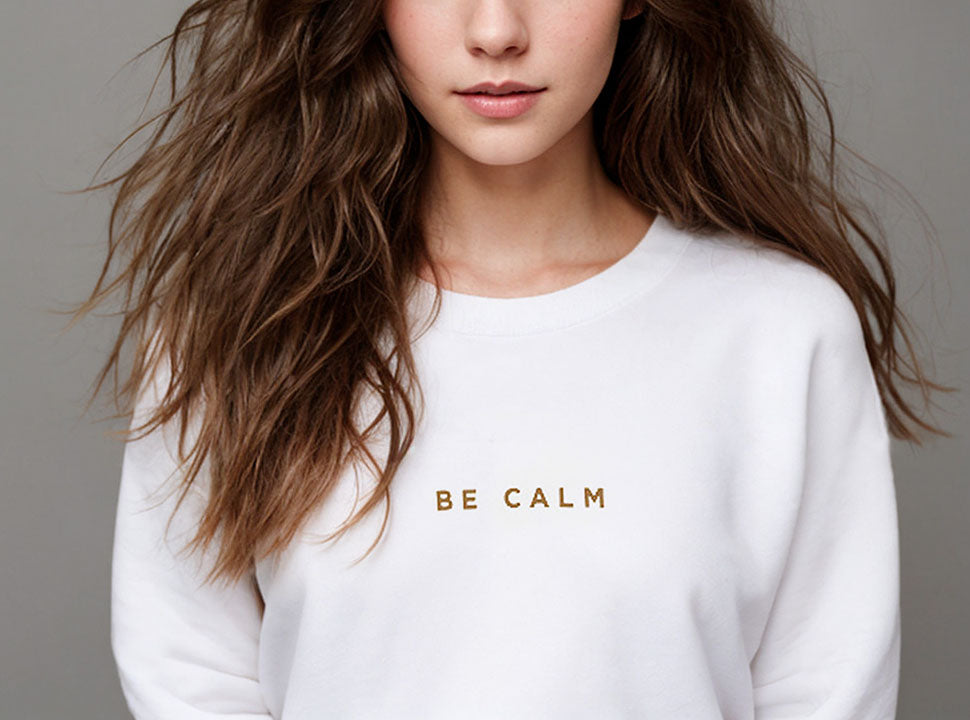 Be Calm Women's Oversized Organic Cotton Sweatshirt