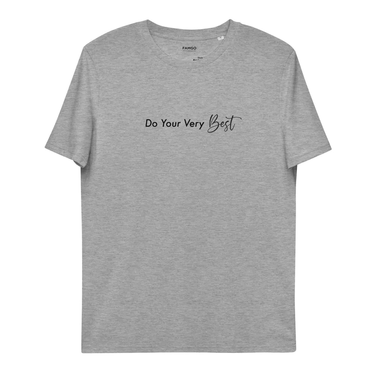 Women light gray motivational t-shirt with motivational quote, "Do Your Very Best."