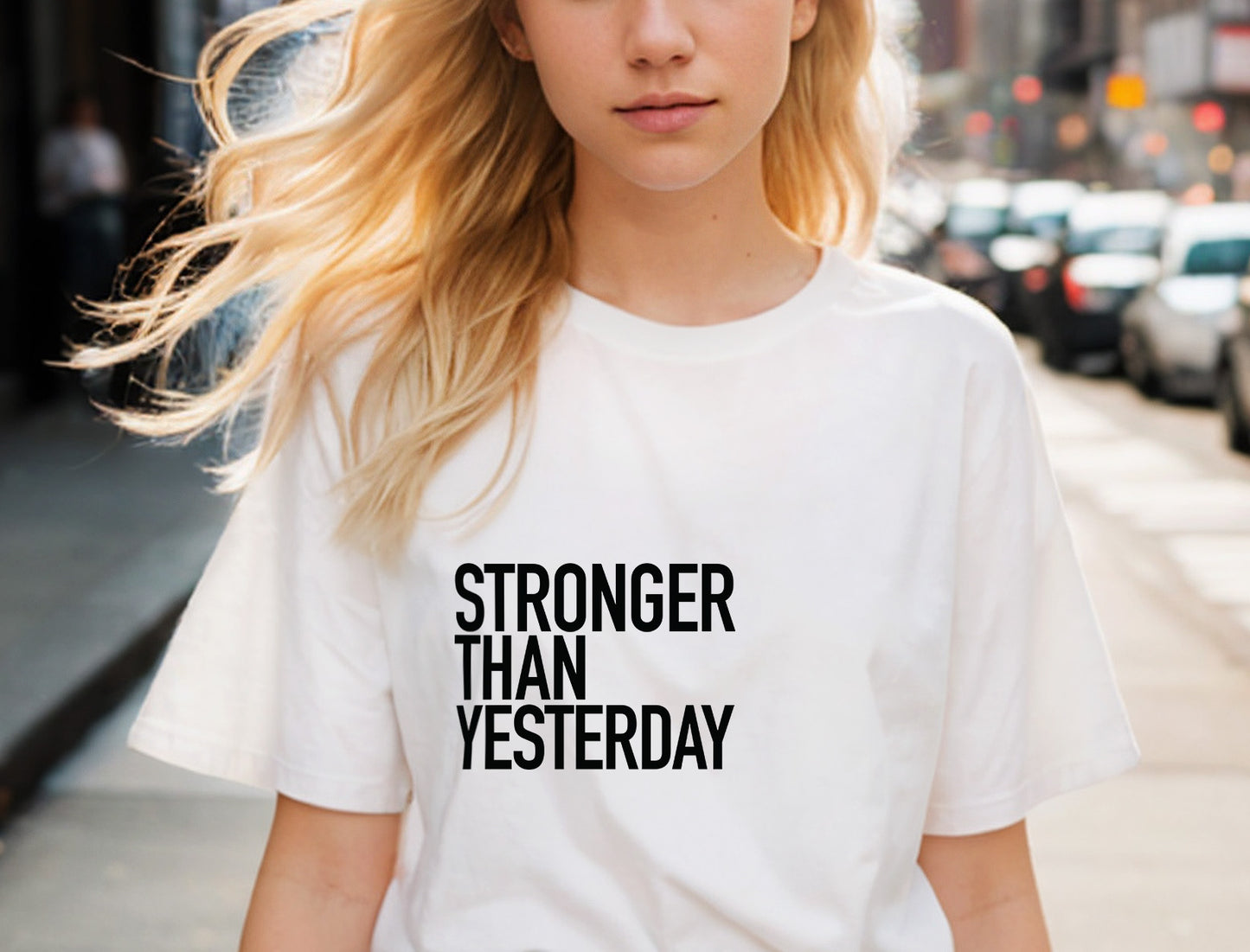 Stronger Than Yesterday Oversized 100% Organic Cotton T-Shirt