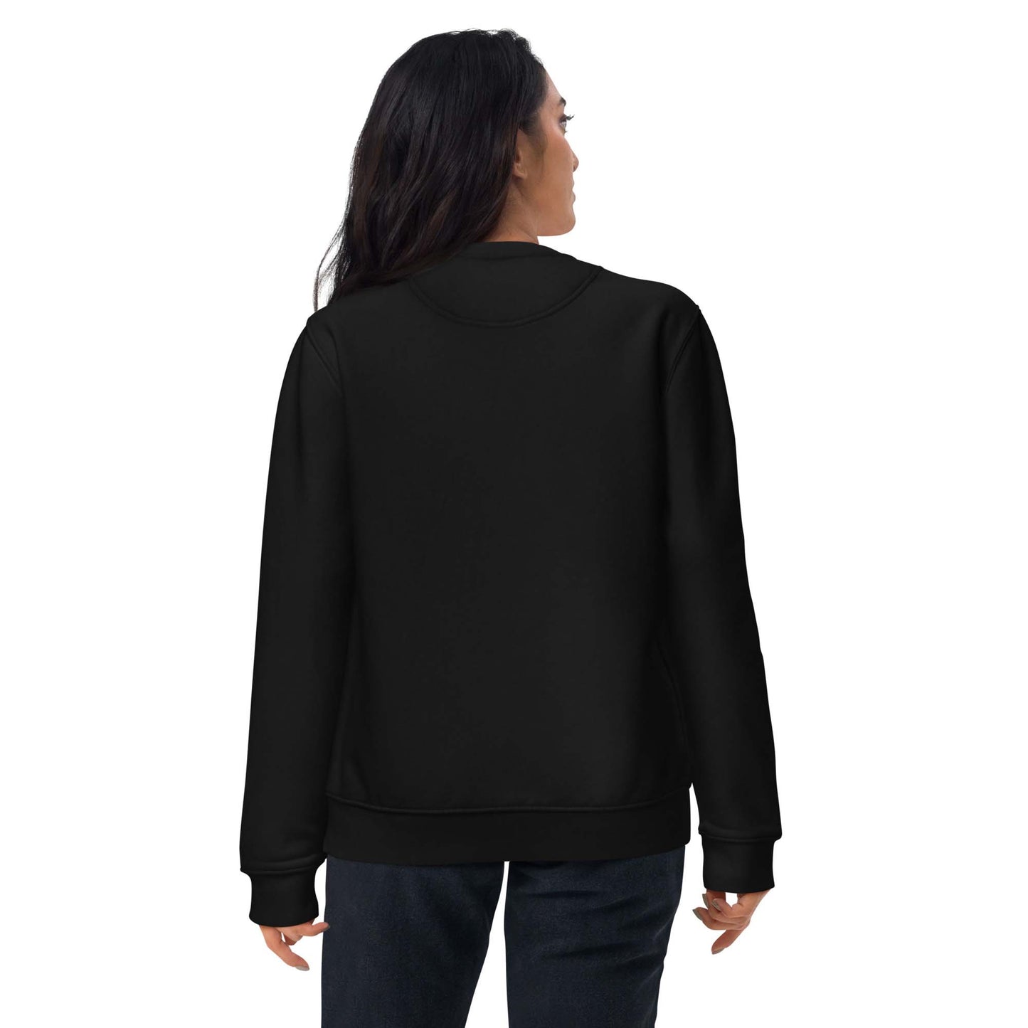 Women black inspirational sweatshirt with Barack Obama's inspirational quote, "Yes We Can." 