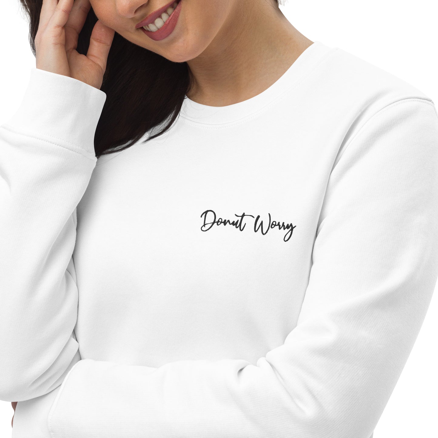 Donut Worry Women's Oversized Organic Cotton Sweatshirt
