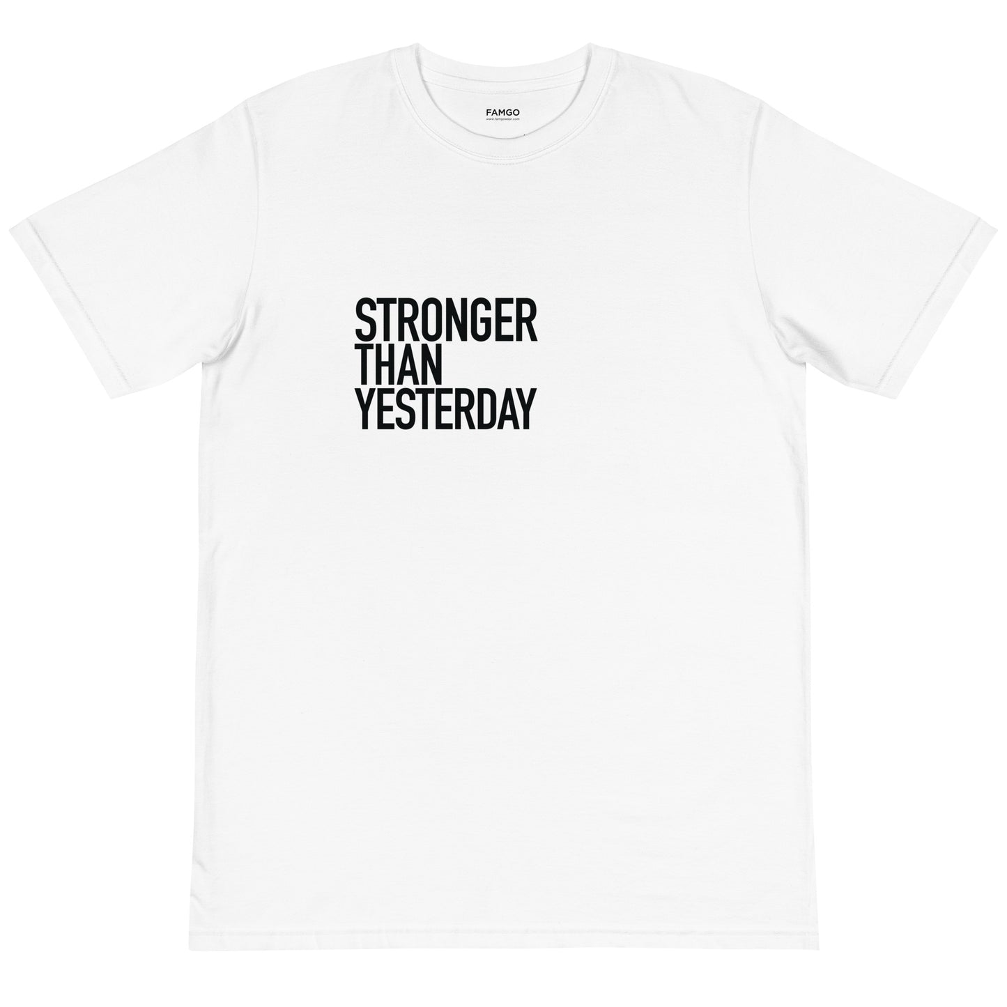 Stronger Than Yesterday Men's 100% Organic Cotton T-Shirt