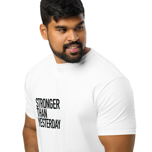 Stronger Than Yesterday Men's 100% Organic Cotton T-Shirt